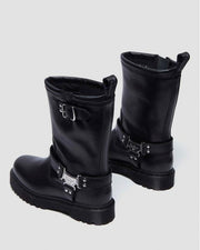 Anistone Hi Leather Biker Boots - Black - Mens