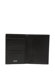 crocodile-effect leather wallet