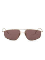 metal-frame geometric sunglasses