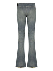 logo-buckle jeans