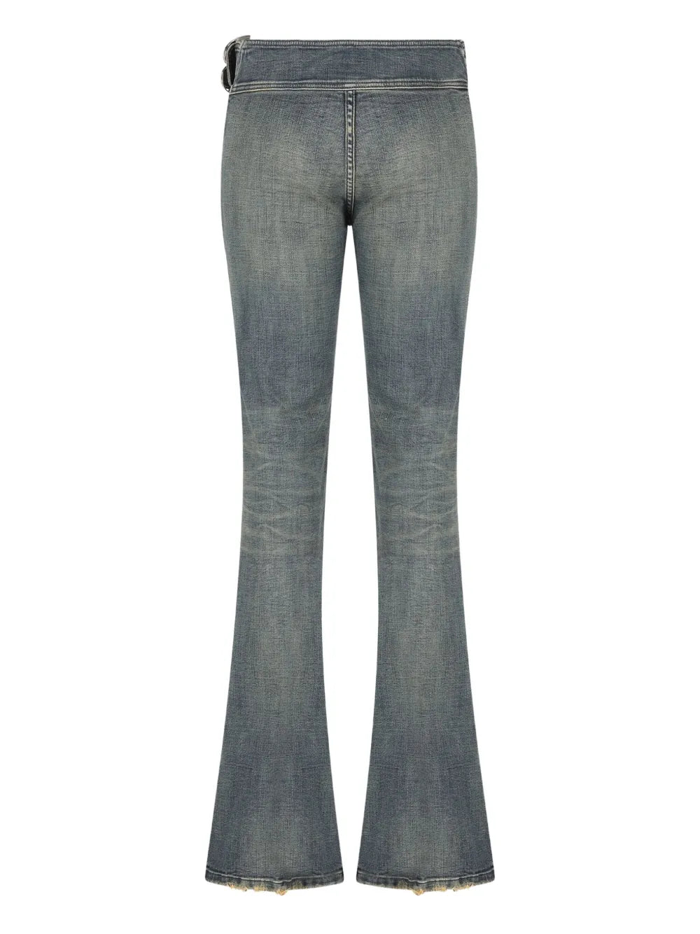 logo-buckle jeans