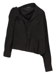 buttoned collared top