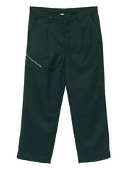 zip-detail trousers