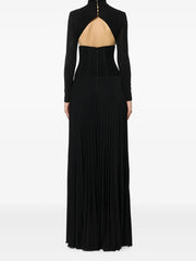 draping pleated maxi dress