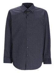 polka dot-patterned shirt