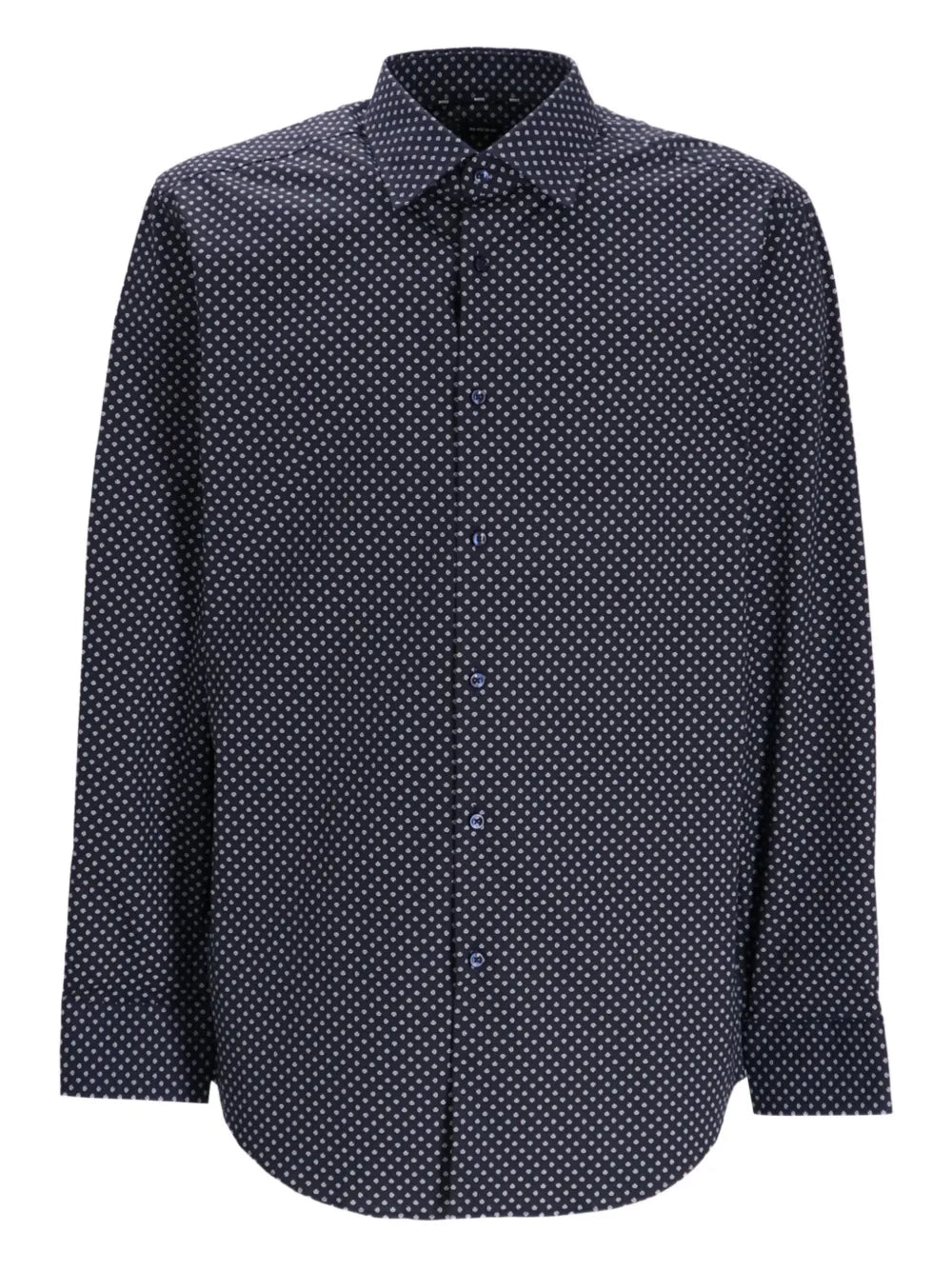 polka dot-patterned shirt