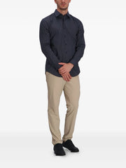 polka dot-patterned shirt