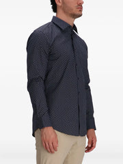 polka dot-patterned shirt