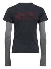 Trompe-l'oeil cotton T-Shirt