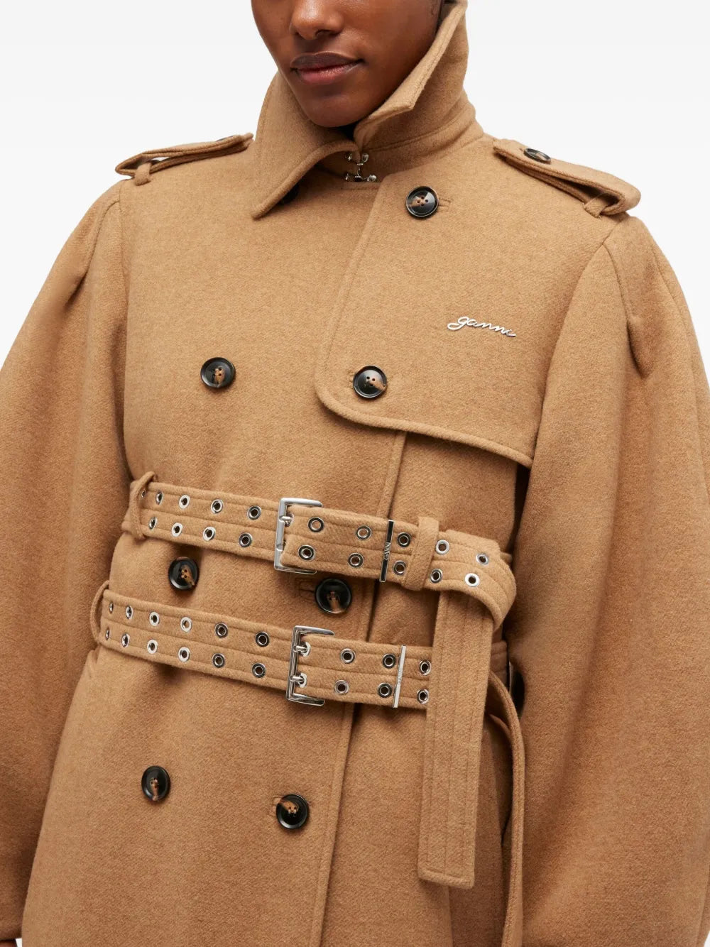 belted double-breasted coat