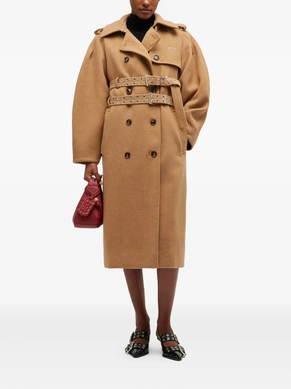 belted double-breasted coat