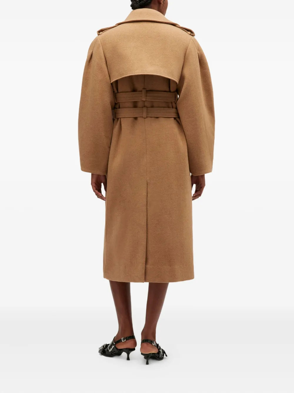 belted double-breasted coat