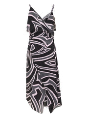 Labirinto-print asymmetric dress