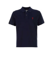 Ami Paris Navy Ami De Coeur Polo Shirt Navy