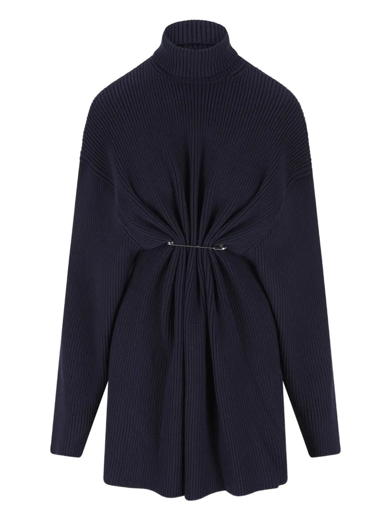 Safety Pin knitted mini dress