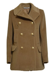 Double-Breasted Button Fastening Coat