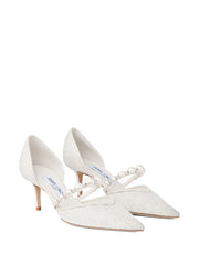 Aurelie pearl-embellished pumps