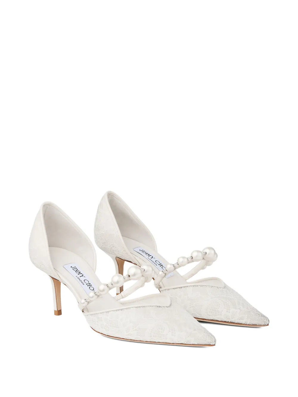 Aurelie pearl-embellished pumps