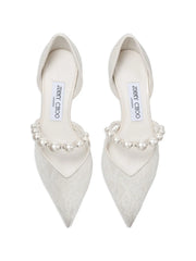 Aurelie pearl-embellished pumps