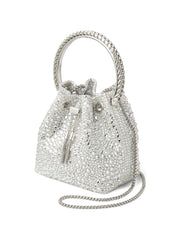 Bon Bon crystal-embellished circle-handle bucket bag