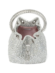 Bon Bon crystal-embellished circle-handle bucket bag