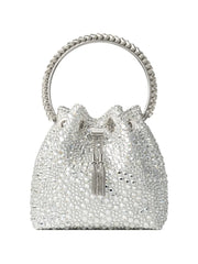 Bon Bon crystal-embellished circle-handle bucket bag