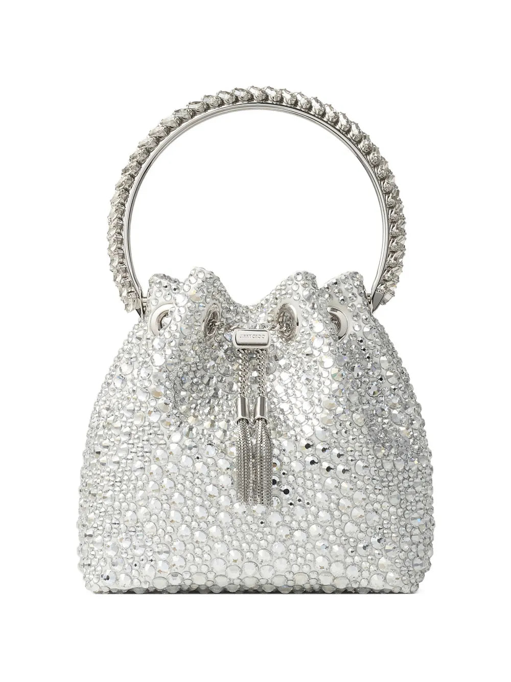 Bon Bon crystal-embellished circle-handle bucket bag