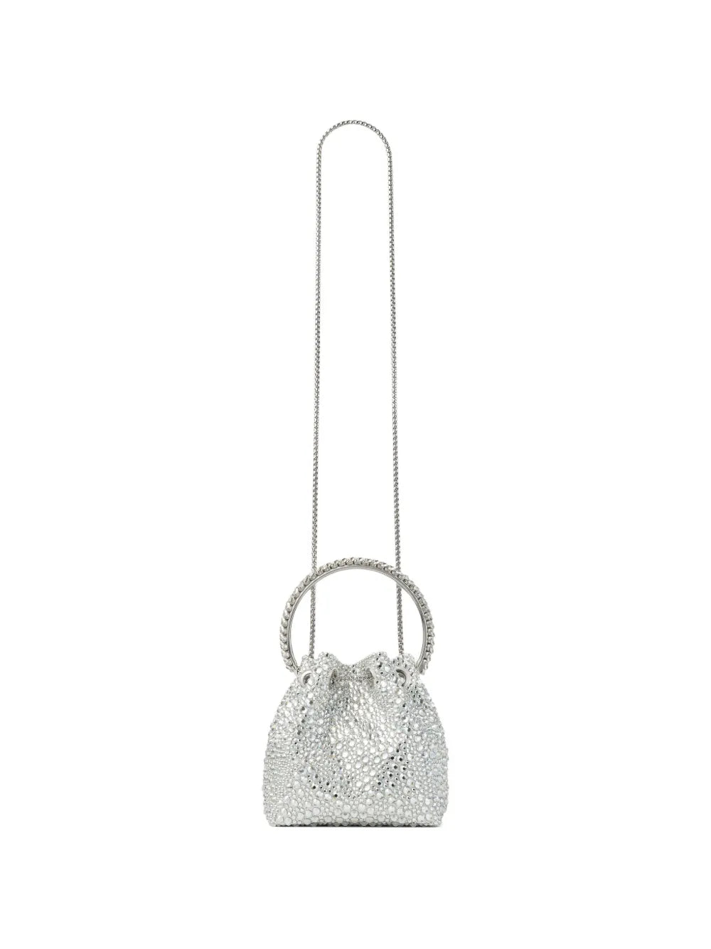 Bon Bon crystal-embellished circle-handle bucket bag