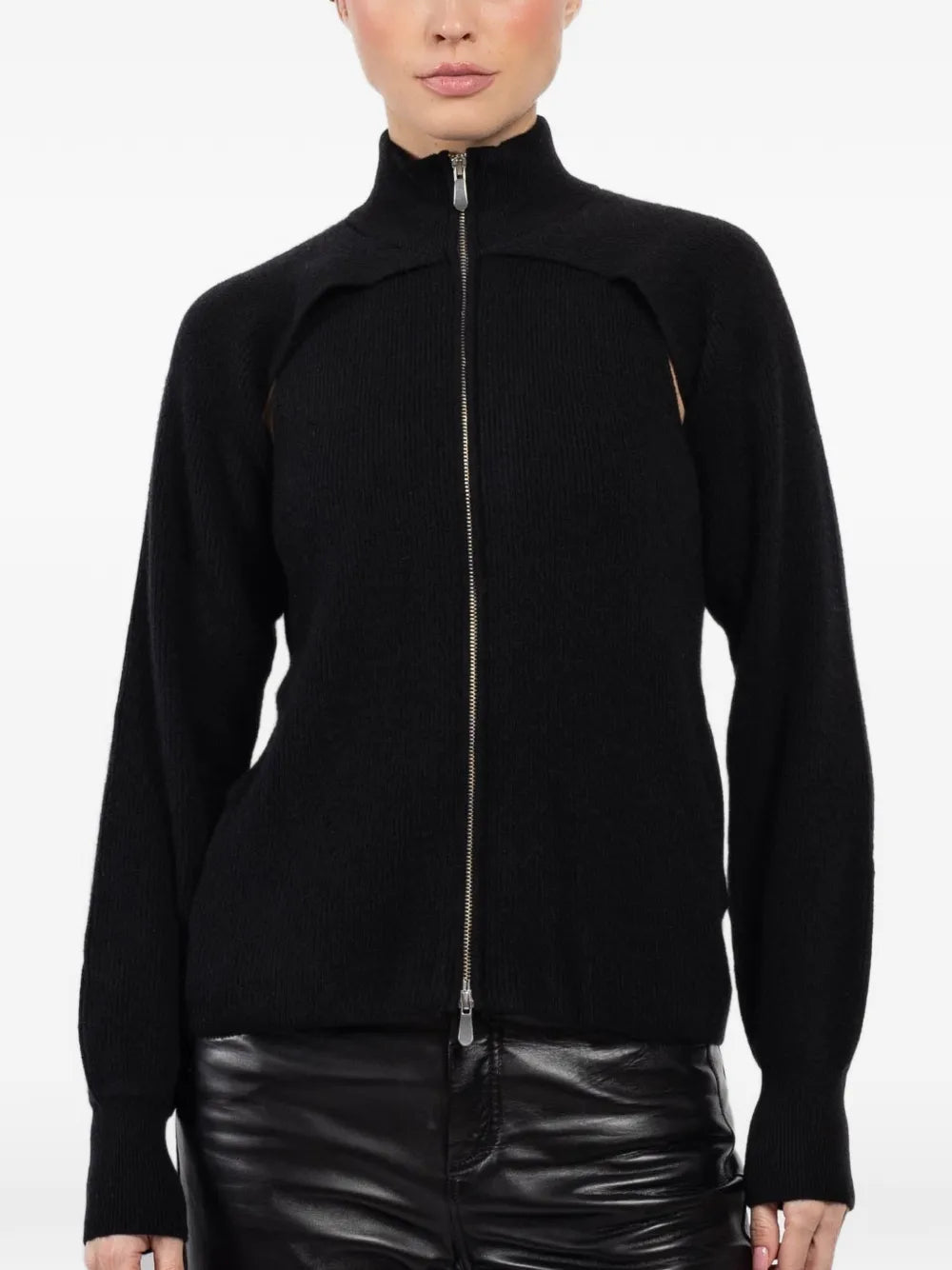 zip-up long-sleeve jacket