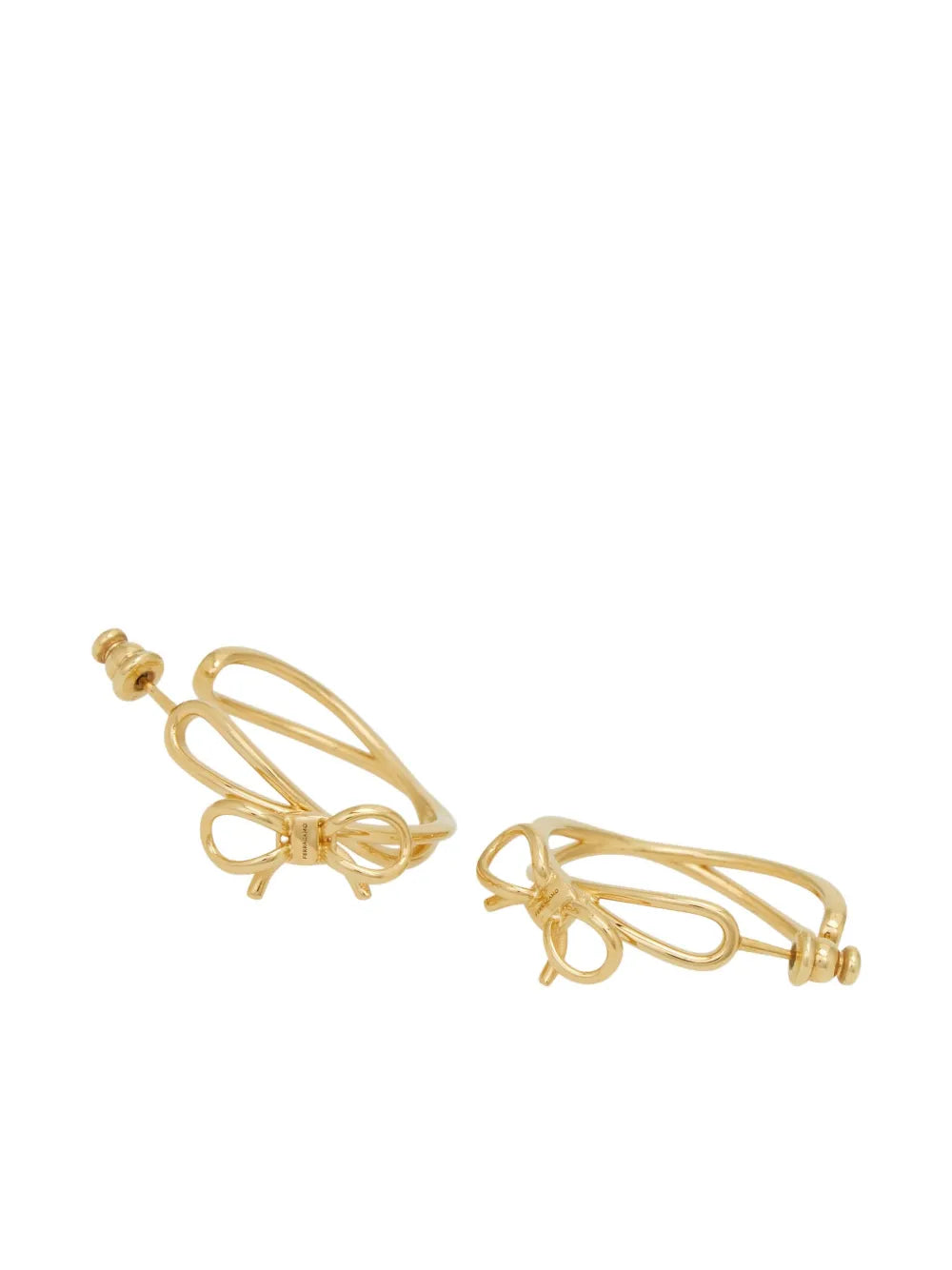 bow-detail hoop earrings
