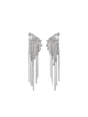 crystal logo earring