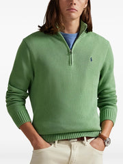 half-zip cotton sweater