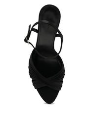 Plissé Dynas heeled sandals