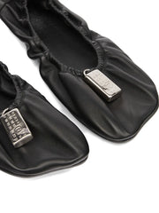 charm gathered ballet flats