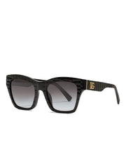 DG Crossed textured square-frame sunglasses