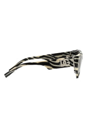 DG geometric-frame zebra-print sunglasses