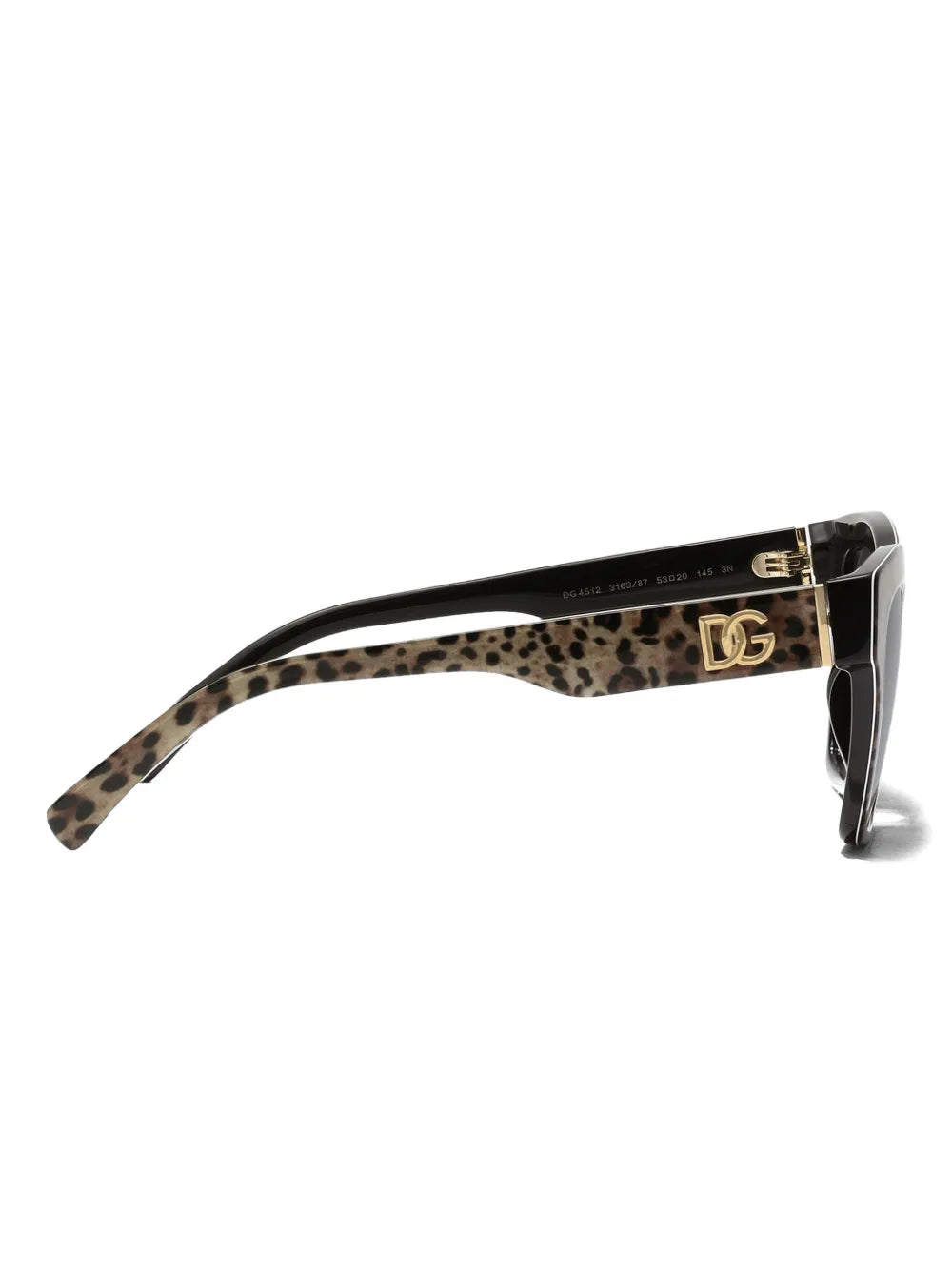 leopard-motif squared-frame sunglasses
