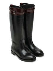 round-toe belted boots