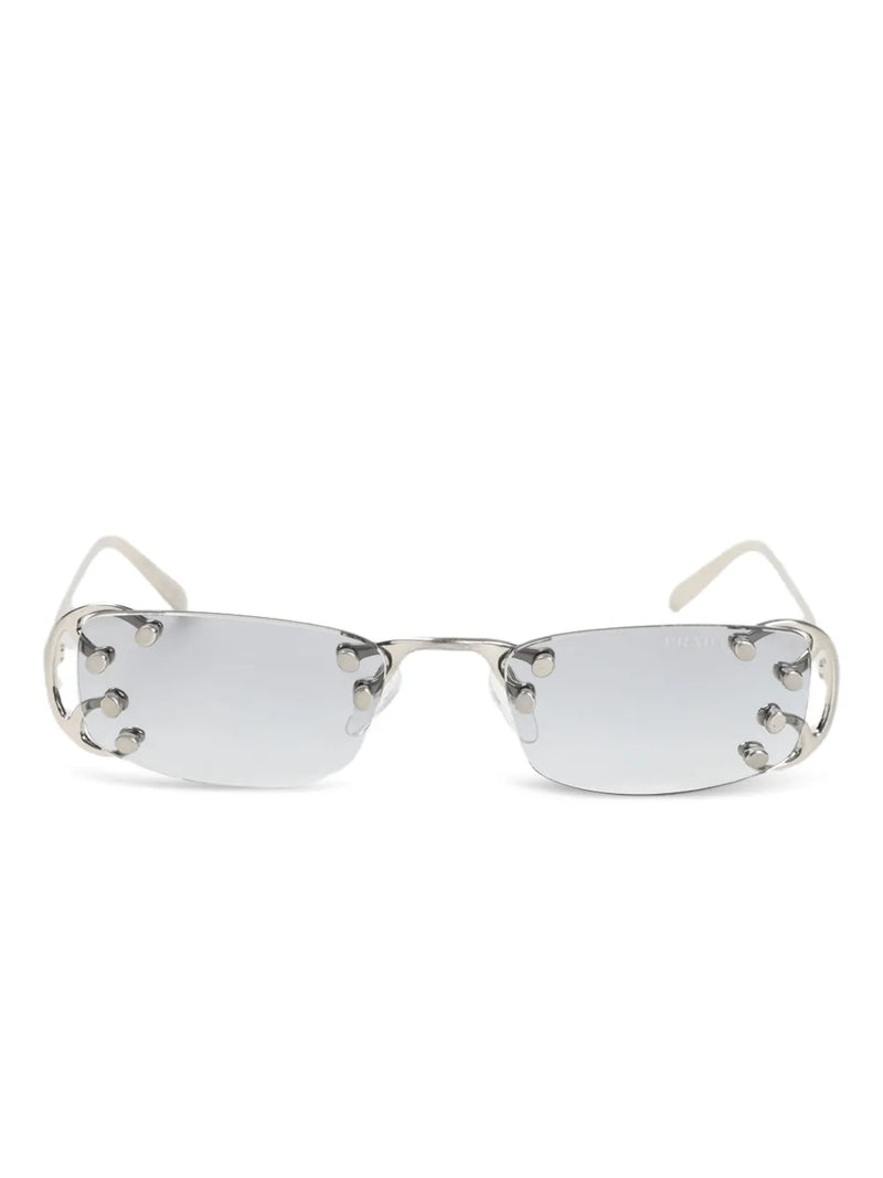 studded rectangle sunglasses