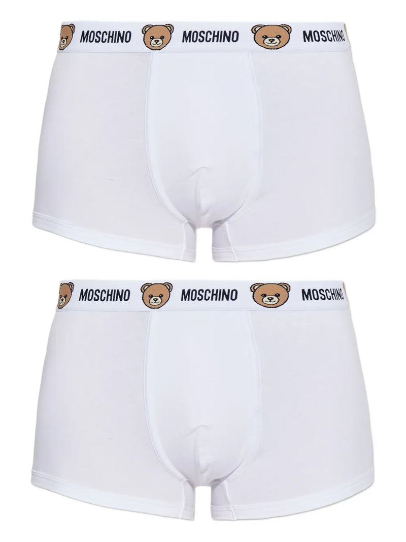 logo bear-detail cotton boxers (pack of two)