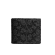 Id Billfold Wallet In Signature Canvas signature canvas/Gunmetal/Charcoal/Black