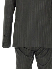pinstriped double-breasted suit