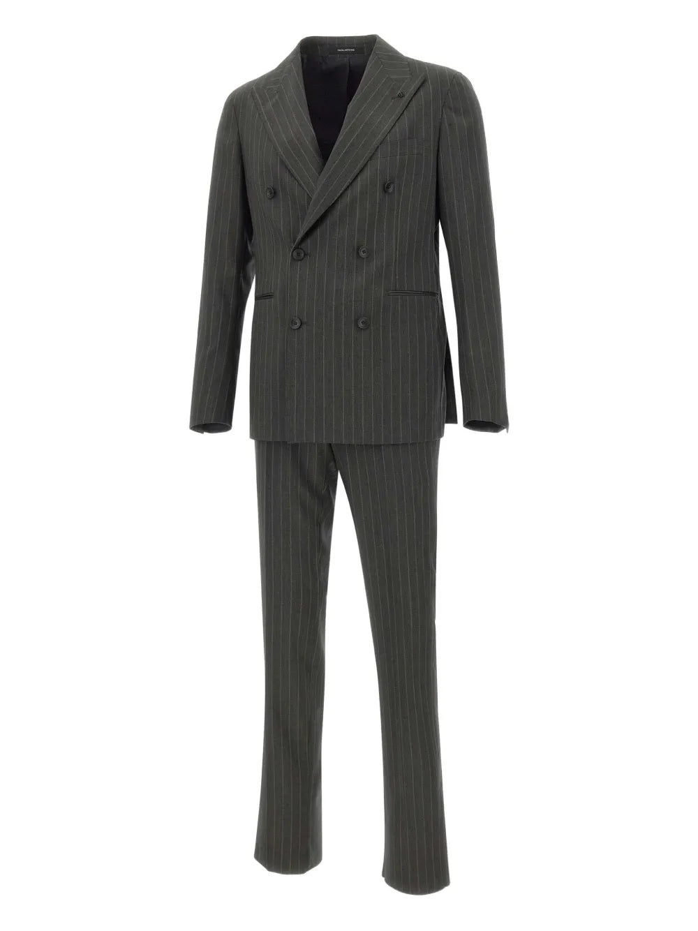 pinstriped double-breasted suit