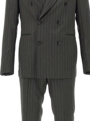 pinstriped double-breasted suit