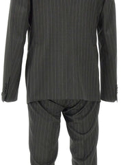 pinstriped double-breasted suit