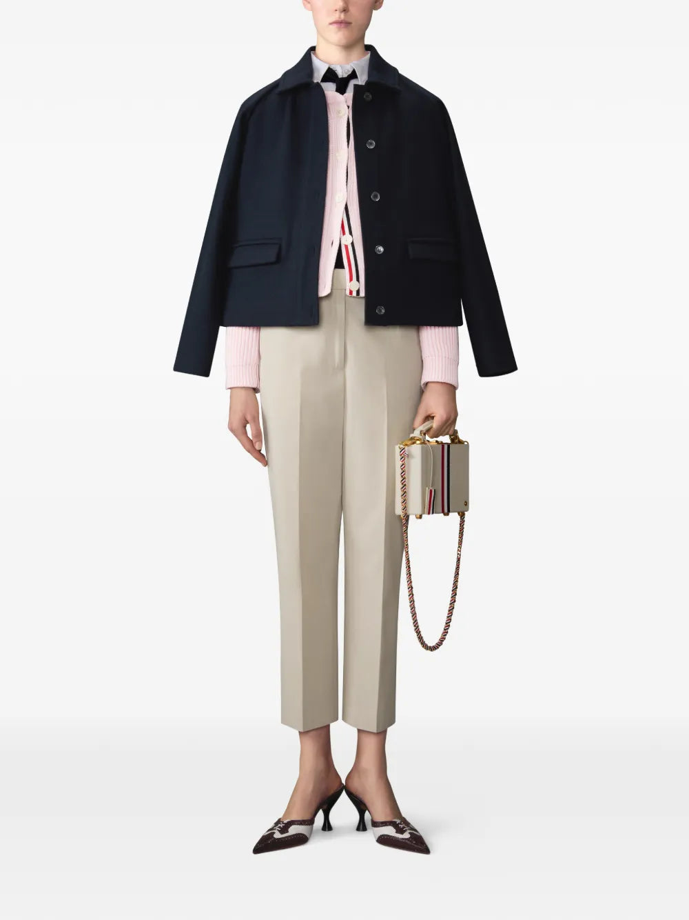 cotton tailored trousers
