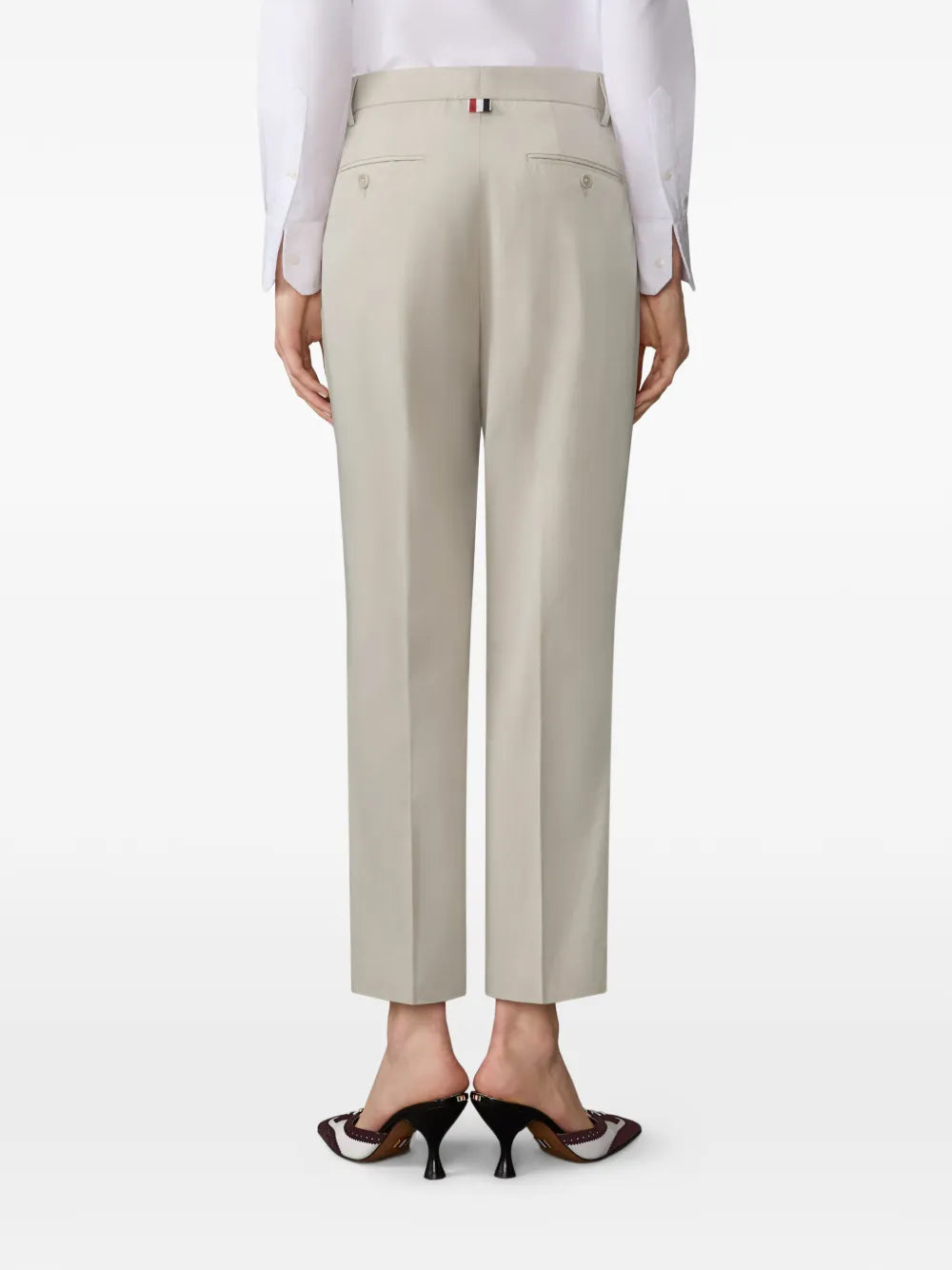 cotton tailored trousers