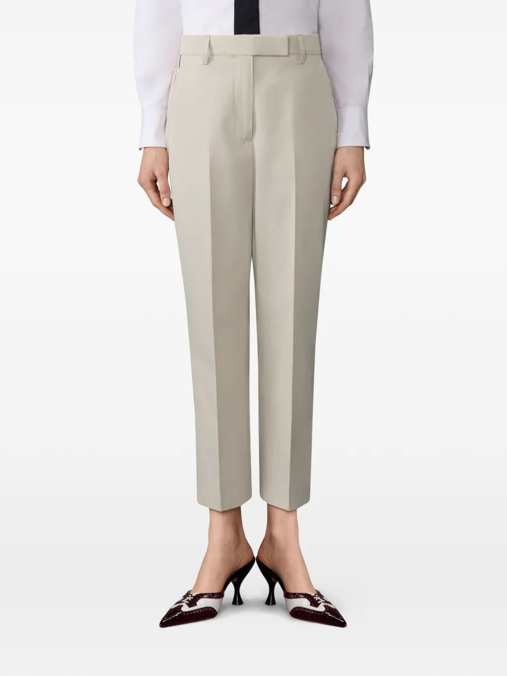 cotton tailored trousers
