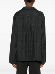 monogram-pattern flannel shirt