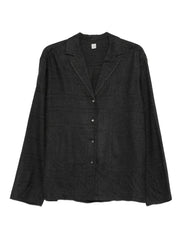 monogram-pattern flannel shirt